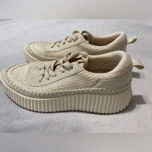 Dolce Vida Anthropologie Women's Cream Platform Sneakers 8